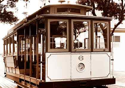 A small image of a trolley streetcar.